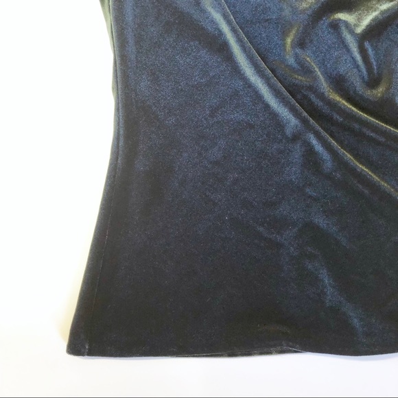 The Limited Black Velour Cowl Neckline Keyhole Back Tank Top - Picture 3 of 7